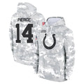 Elroe IN.Colts #14 Alec Pierce Player Arctic Camo Salute to Service Hoodies Limited Game Stitched Jerseys