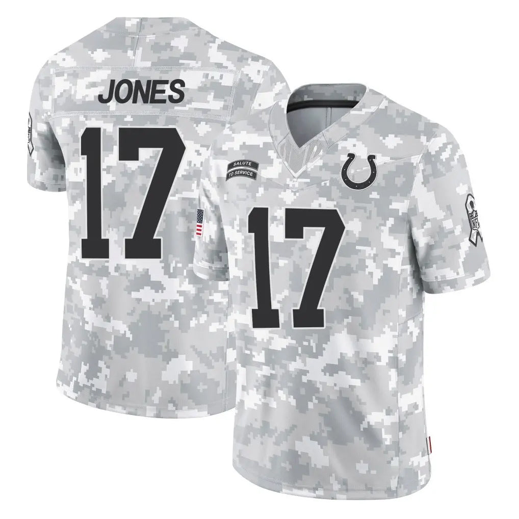 Elroe IN.Colts #17 Daniel Jones Player Arctic Camo Salute To Service Limited Game Stitched Jerseys