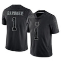 Elroe IN.Colts #1 Sauce Gardner Player Black Reflective Limited Game Stitched Jerseys