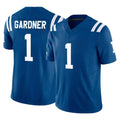 Elroe IN.Colts #1 Sauce Gardner Player Royal Limited Vapor F.U.S.E. Home Game Stitched Jerseys