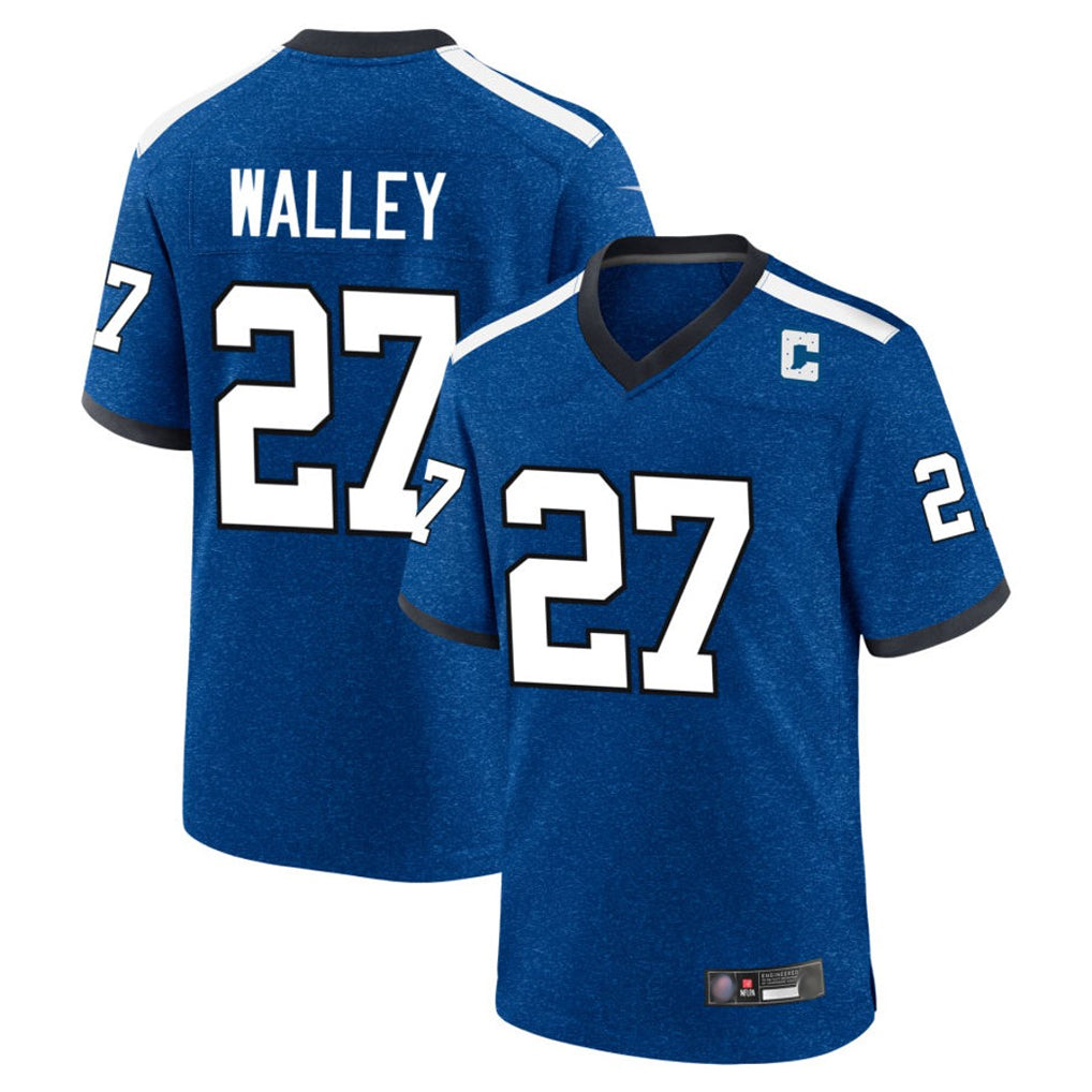 Elroe IN.Colts #27 Justin Walley Player Royal Alternate Indiana Nights Home Game Stitched Jerseys
