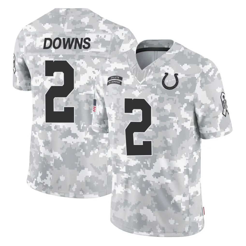 Elroe IN.Colts #2 Josh Downs Player Arctic Camo Salute To Service Limited Game Stitched Jerseys