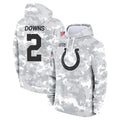 Elroe IN.Colts #2 Josh Downs Player Arctic Camo Salute to Service Hoodies Limited Game Stitched Jerseys