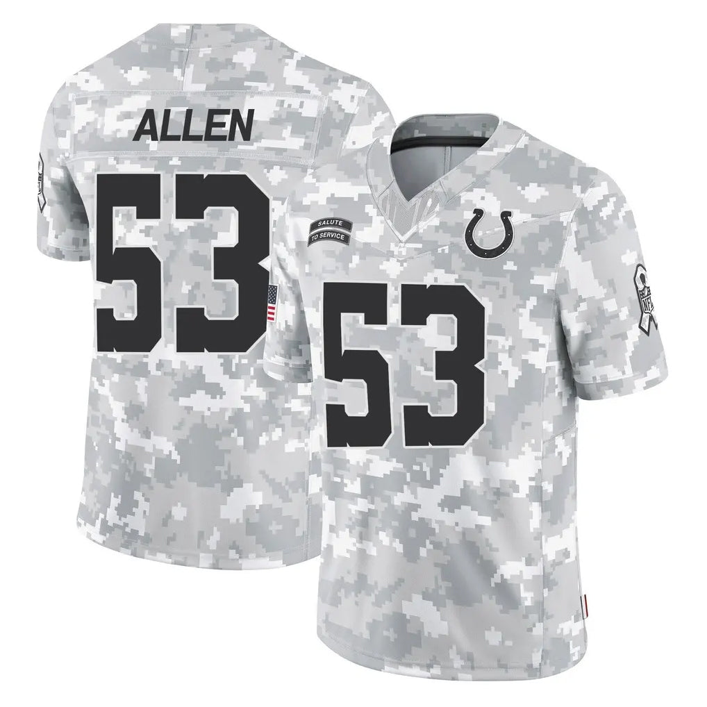 Elroe IN.Colts #53 CJ Allen Player Arctic Camo Salute To Service Limited Game Stitched Jerseys