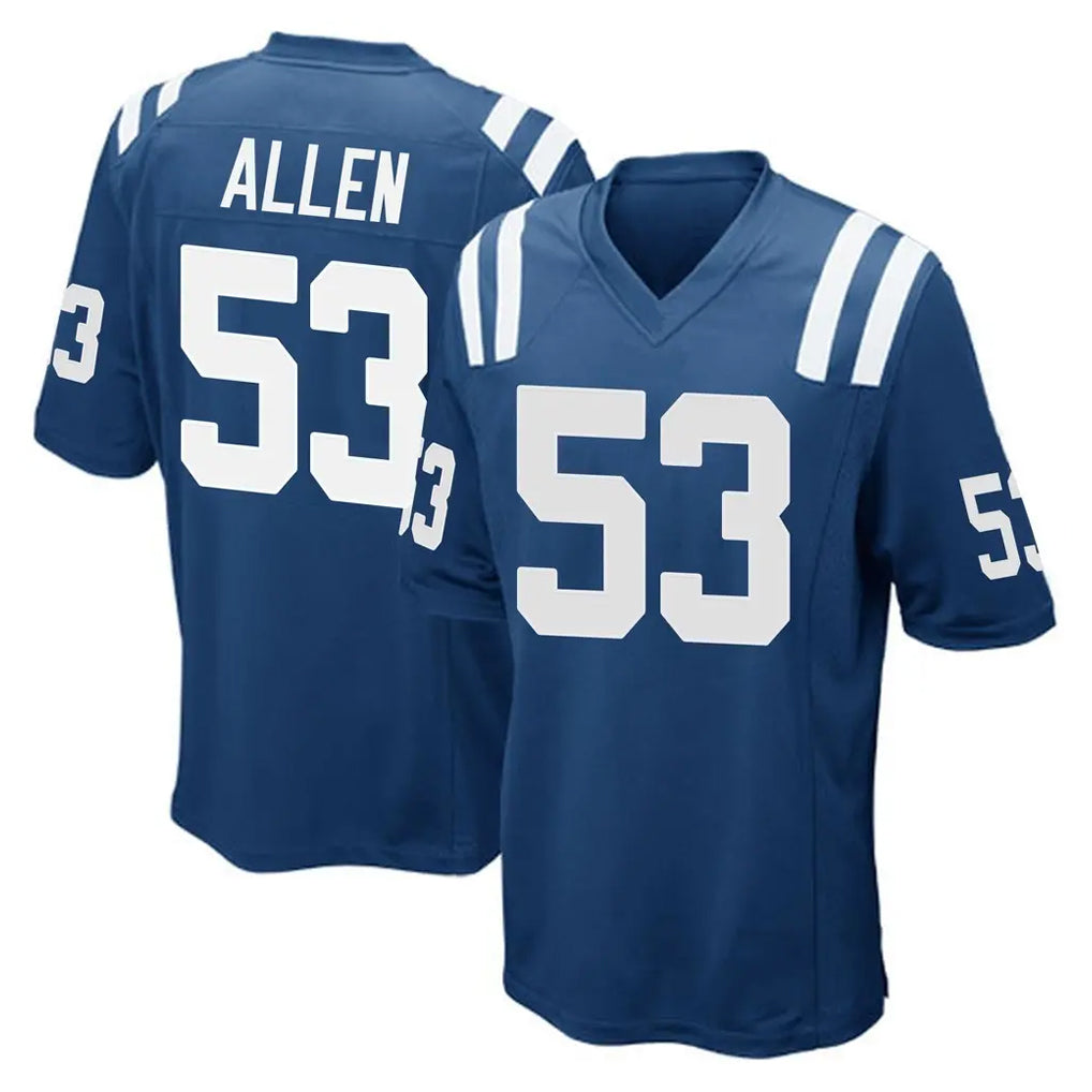Elroe IN.Colts #53 CJ Allen Player Royal Home Game Stitched Jerseys