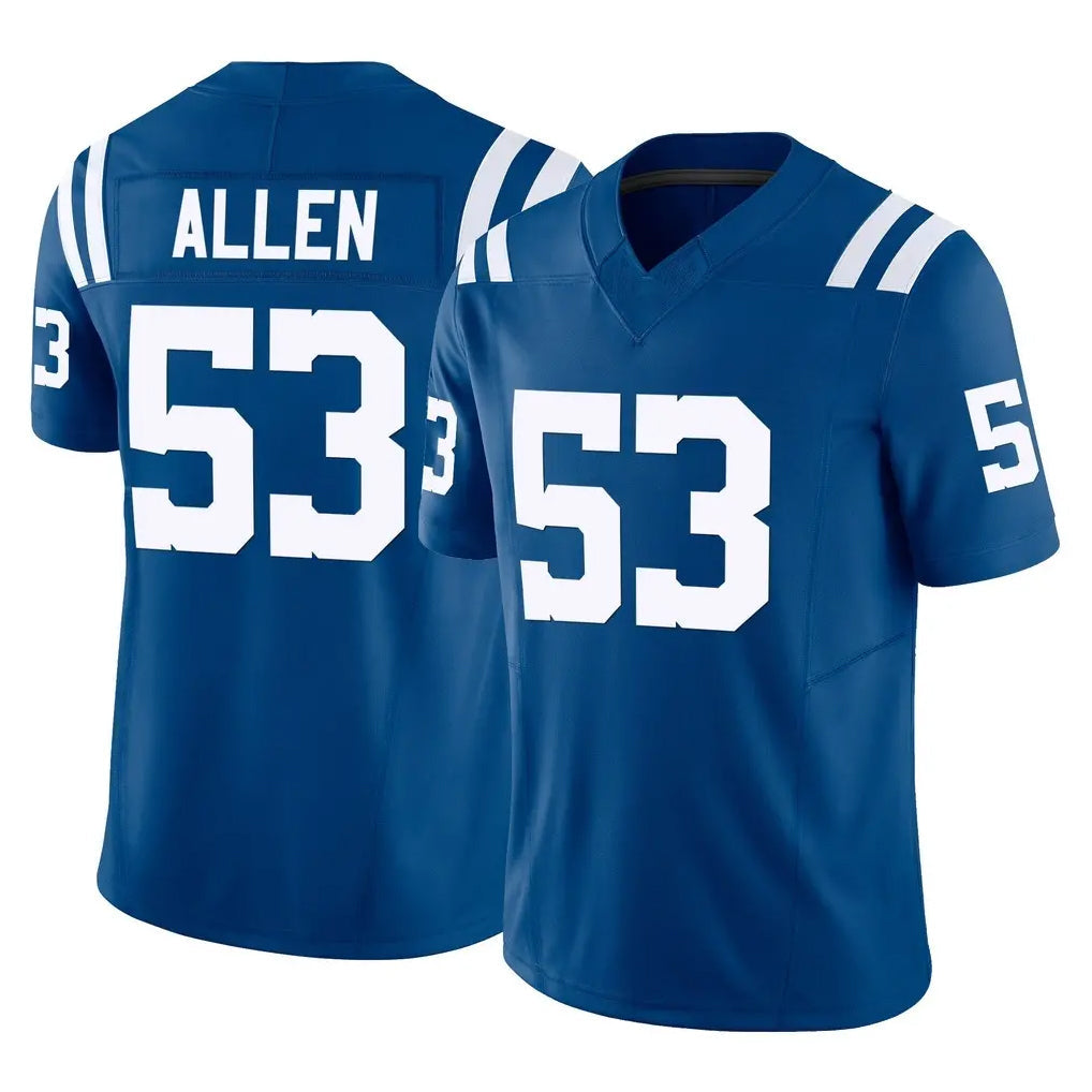 Elroe IN.Colts #53 CJ Allen Player Royal Limited Vapor F.U.S.E. Home Game Stitched Jerseys