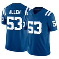Elroe IN.Colts #53 CJ Allen Player Royal Limited Vapor F.U.S.E. Home Game Stitched Jerseys
