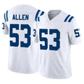 Elroe IN.Colts #53 CJ Allen Player White Limited Vapor F.U.S.E. Home Game Stitched Jerseys