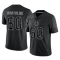 Elroe IN.Colts #60 Tanor Bortolini Player Black Reflective Limited Game Stitched Jerseys