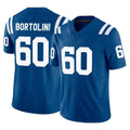 Elroe IN.Colts #60 Tanor Bortolini Player Royal Limited Vapor F.U.S.E. Home Game Stitched Jerseys