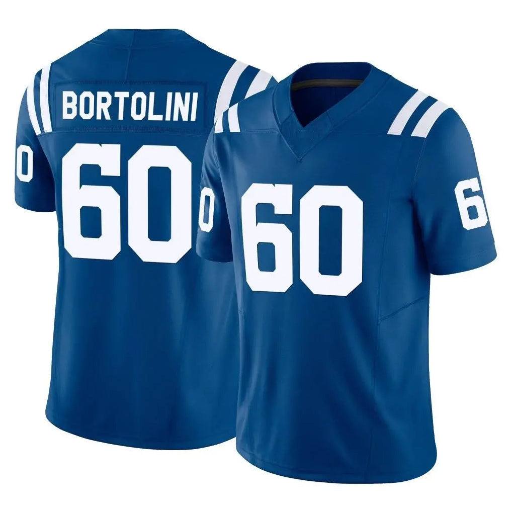 Elroe IN.Colts #60 Tanor Bortolini Player Royal Limited Vapor F.U.S.E. Home Game Stitched Jerseys