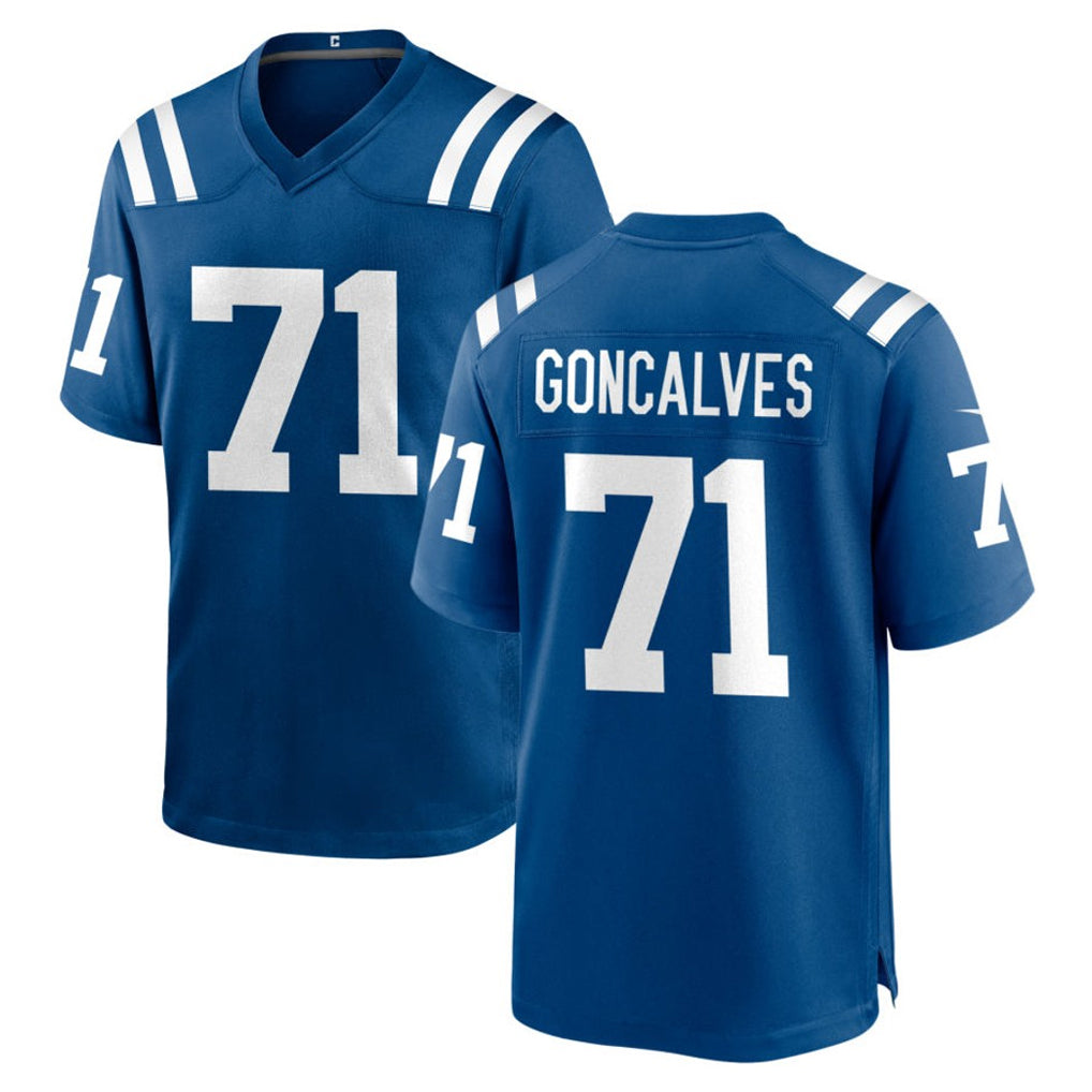 Elroe IN.Colts #71 Matt Goncalves Player Royal Home Game Stitched Jerseys