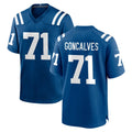 Elroe IN.Colts #71 Matt Goncalves Player Royal Home Game Stitched Jerseys