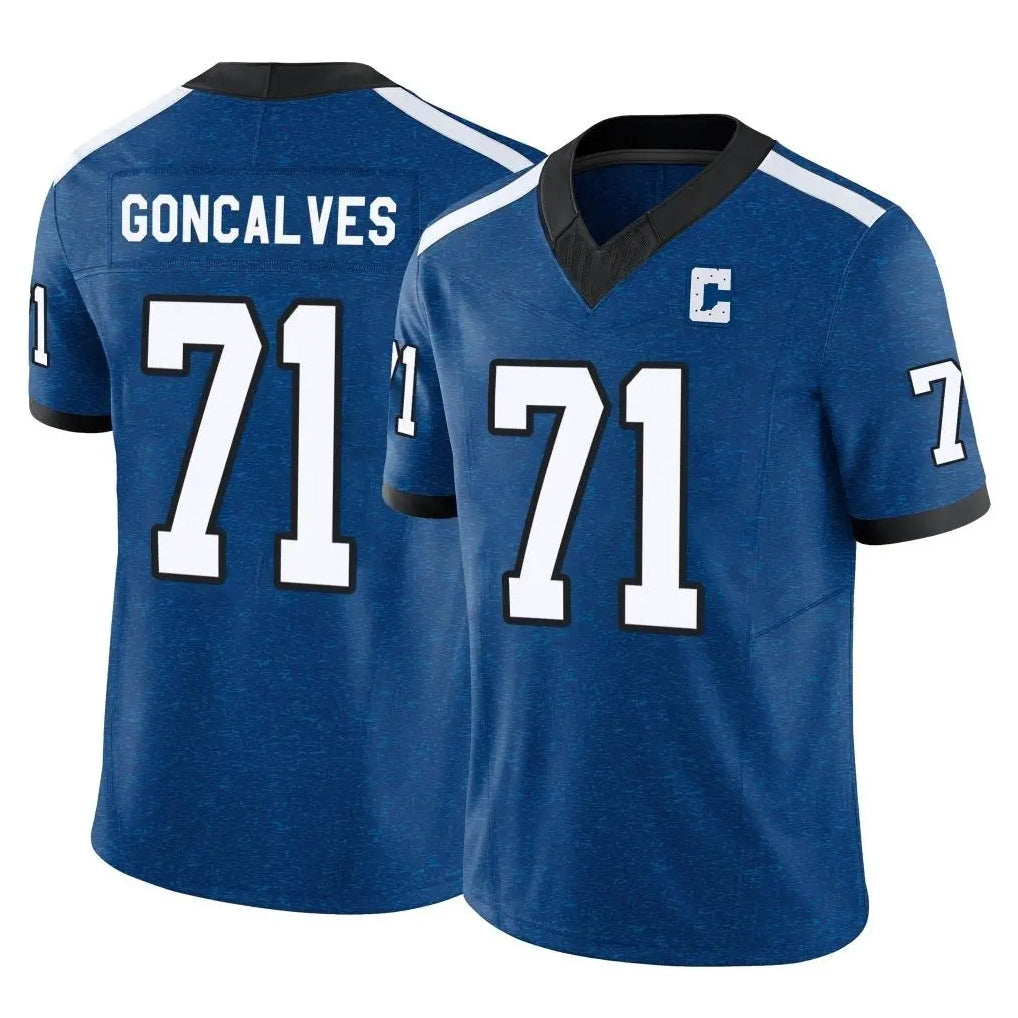 Elroe IN.Colts #71 Matt Goncalves Player Royal Limited Indiana Nights Alternate Vapor F.U.S.E. Home Game Stitched Jerseys