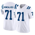 Elroe IN.Colts #71 Matt Goncalves Player White Limited Vapor F.U.S.E. Home Game Stitched Jerseys