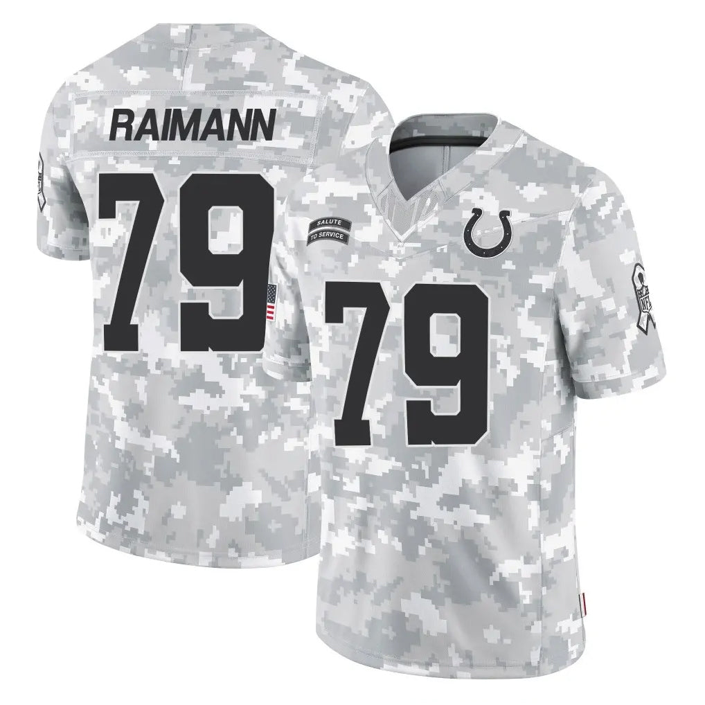Elroe IN.Colts #79 Bernhard Raimann Player Arctic Camo Salute To Service Limited Game Stitched Jerseys