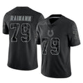 Elroe IN.Colts #79 Bernhard Raimann Player Black Reflective Limited Game Stitched Jerseys