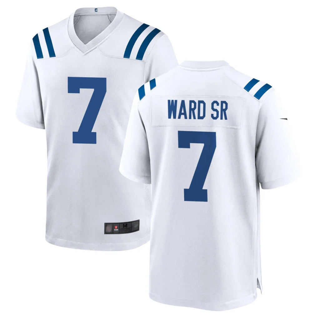 Elroe IN.Colts #7 Charvarius Ward Sr. Player White Home Game Stitched Jerseys