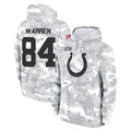 Elroe IN.Colts #84 Tyler Warren Player Arctic Camo Salute to Service Hoodies Limited Game Stitched Jerseys