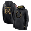 Elroe IN.Colts #84 Tyler Warren Player Black Salute to Service Hoodies Limited Game Stitched Jerseys