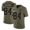 Elroe IN.Colts #84 Tyler Warren Player Salute To Service Limited Olive Stitched Jersey