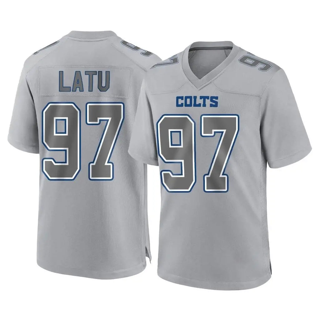 Elroe IN.Colts #97 Laiatu Latu Player Gray Atmosphere Fashion Home Game Stitched Jerseys