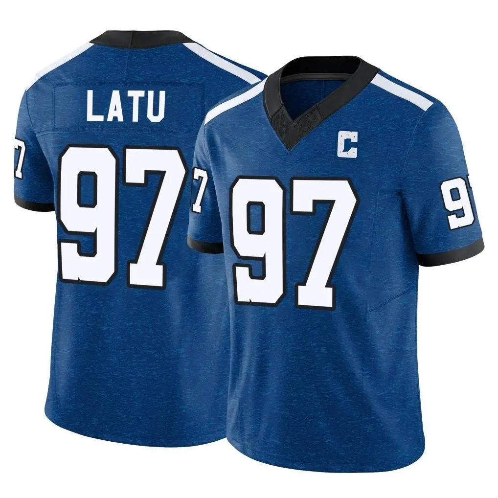 Elroe IN.Colts #97 Laiatu Latu Player Royal Limited Indiana Nights Alternate Vapor F.U.S.E. Home Game Stitched Jerseys