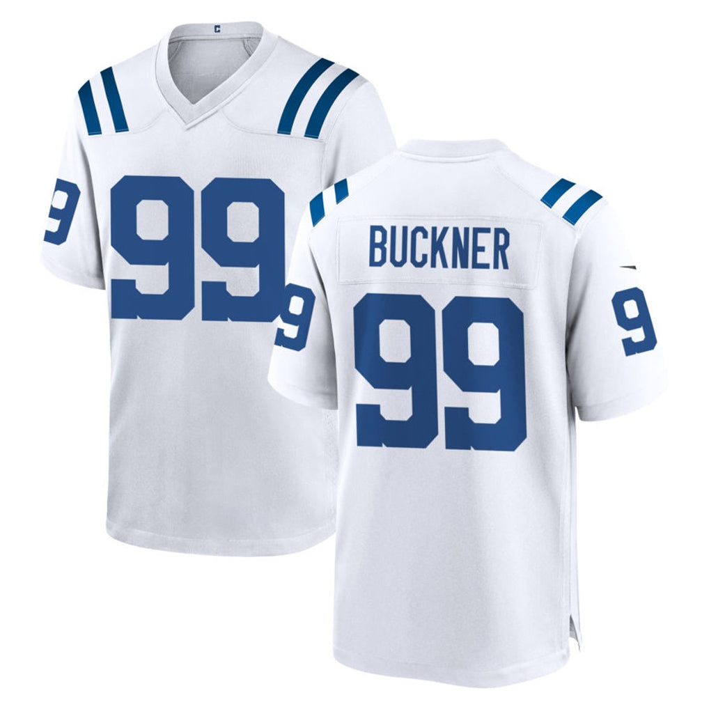 Elroe IN.Colts #99 DeForest Buckner Player White Home Game Stitched Jerseys