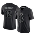 Elroe J.Jaguars #12 Travis Hunter Player Black Reflective Limited Game Stitched Jerseys