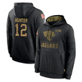 Elroe J.Jaguars #12 Travis Hunter Player Black Salute to Service Hoodies Limited Game Stitched Jerseys