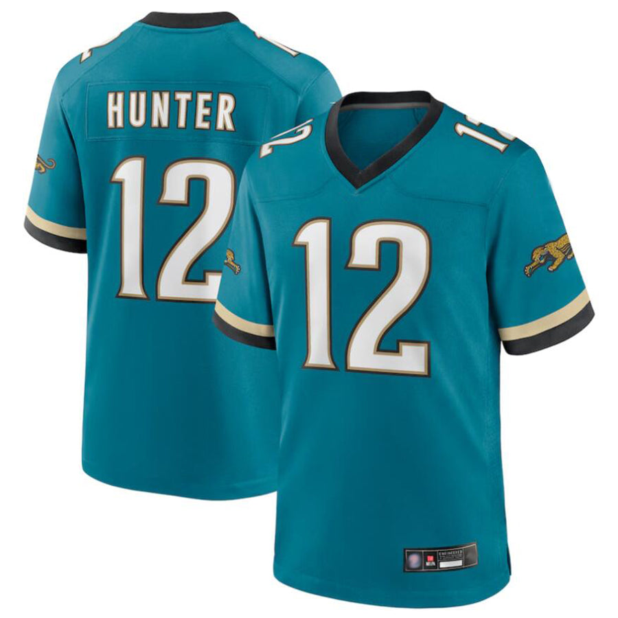 Elroe J.Jaguars #12 Travis Hunter Player Teal Replica Limited Stitched Jerseys