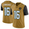 Elroe J.Jaguars #16 Trevor Lawrence Player Gold Vapor Limited Home Game Stitched Jerseys