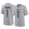 Elroe J.Jaguars #1 Montaric Brown Player Gray Atmosphere Fashion Home Game Stitched Jerseys