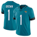 Elroe J.Jaguars #1 Montaric Brown Player Teal Vapor Untouchable Limited Home Game Stitched Jerseys
