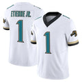 Elroe J.Jaguars #1 Montaric Brown Player White Prowler Throwback Vapor F.U.S.E. Limited Home Game Stitched Jerseys