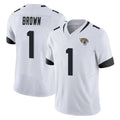 Elroe J.Jaguars #1 Montaric Brown Player White Vapor F.U.S.E. Limited Home Game Stitched Jerseys