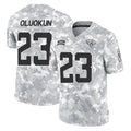 Elroe J.Jaguars #23 Foyesade Oluokun Player Arctic Camo Salute To Service Limited Game Stitched Jerseys