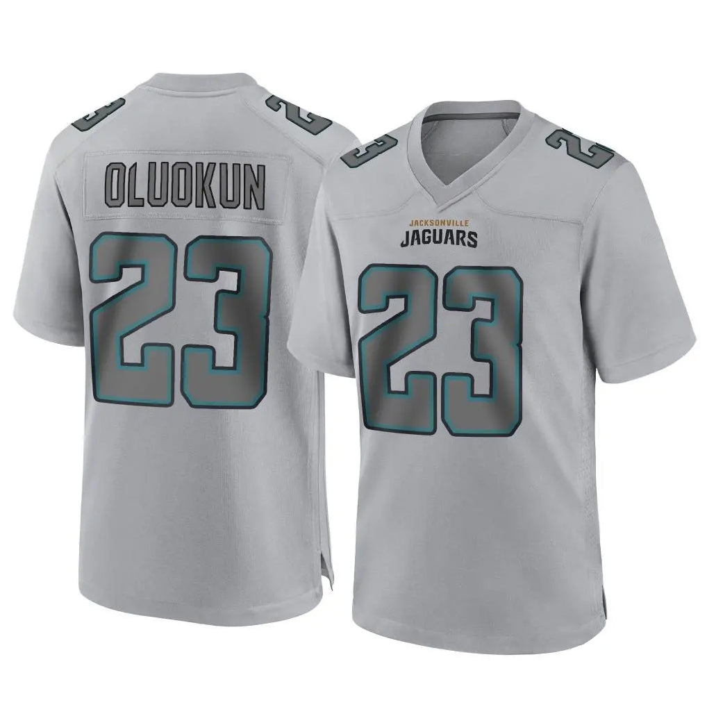 Elroe J.Jaguars #23 Foyesade Oluokun Player Gray Atmosphere Fashion Home Game Stitched Jerseys