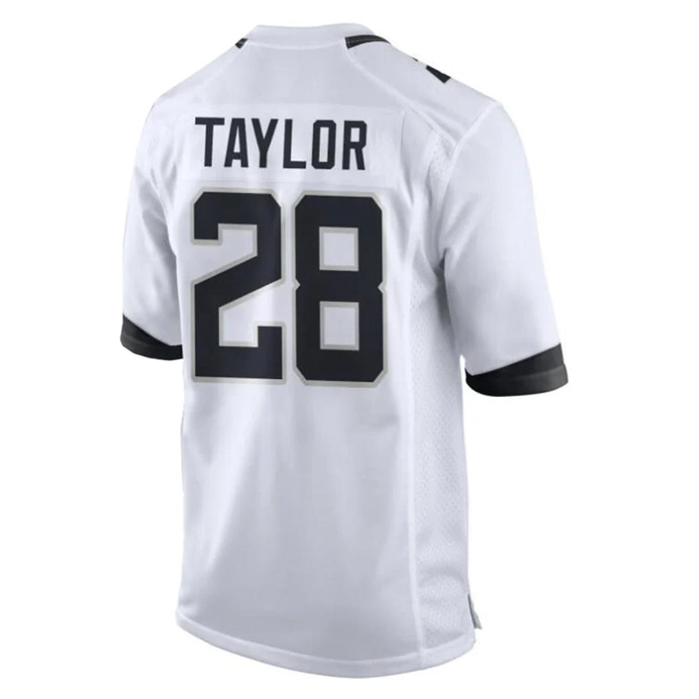 Elroe J.Jaguars #28 Fred Taylor Player White Home Game Stitched Jerseys