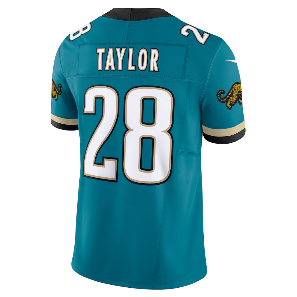 Elroe J.Jaguars #28 Fred Taylor Teal Prowler Throwback Vapor F.U.S.E. Limited Retired Player Stitched Jerseys
