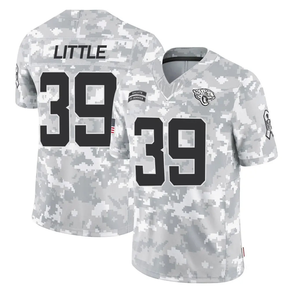 Elroe J.Jaguars #39 Cam Little Player Arctic Camo Salute To Service Limited Game Stitched Jerseys