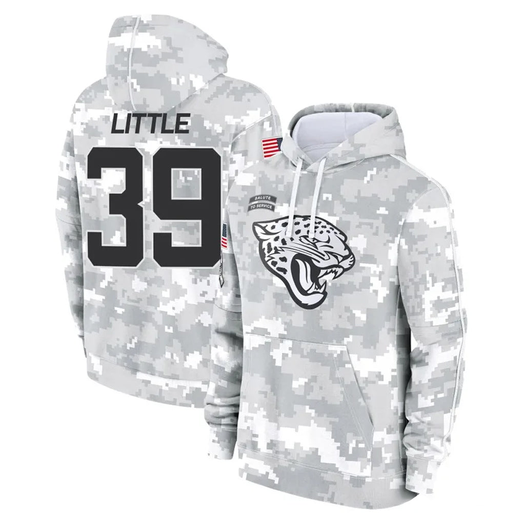 Elroe J.Jaguars #39 Cam Little Player Arctic Camo Salute to Service Hoodies Limited Game Stitched Jerseys