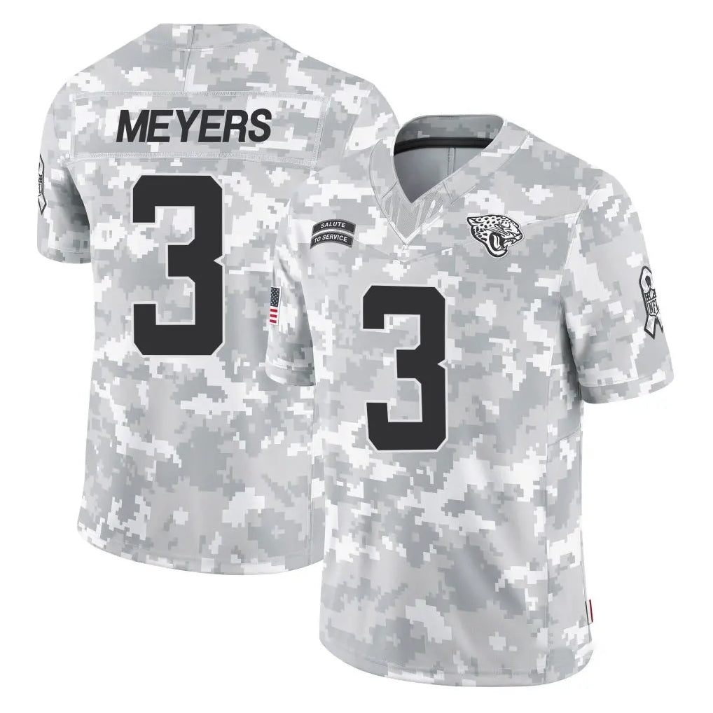 Elroe J.Jaguars #3 Jakobi Meyers Player Arctic Camo Salute To Service Limited Game Stitched Jerseys