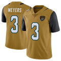 Elroe J.Jaguars #3 Jakobi Meyers Player Gold Vapor Limited Home Game Stitched Jerseys