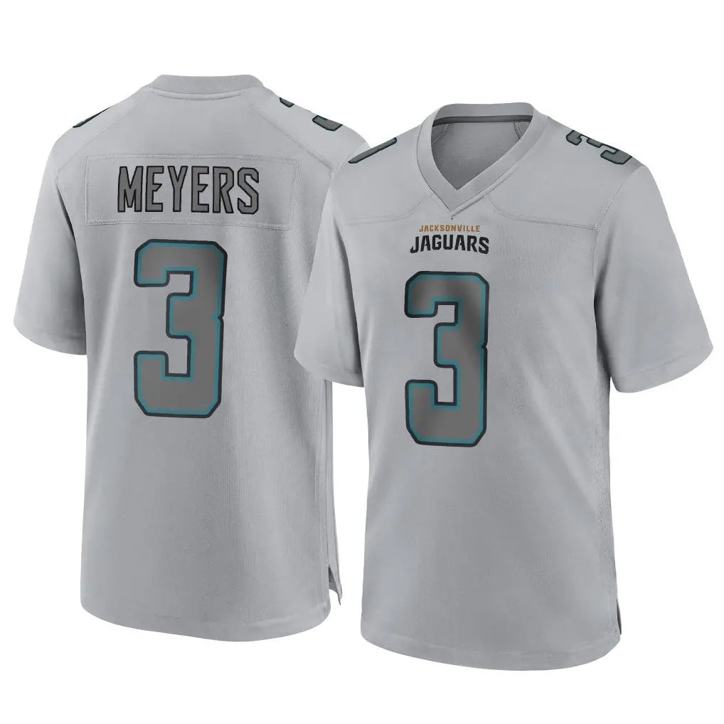 Elroe J.Jaguars #3 Jakobi Meyers Player Gray Atmosphere Fashion Home Game Stitched Jerseys