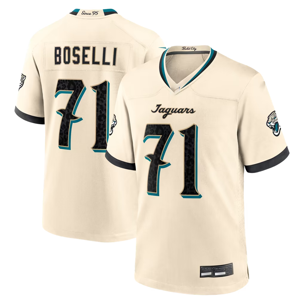 Elroe J.Jaguars #71 Tony Boselli Natural 2026 Rivalries Collection Game Stitched Jerseys