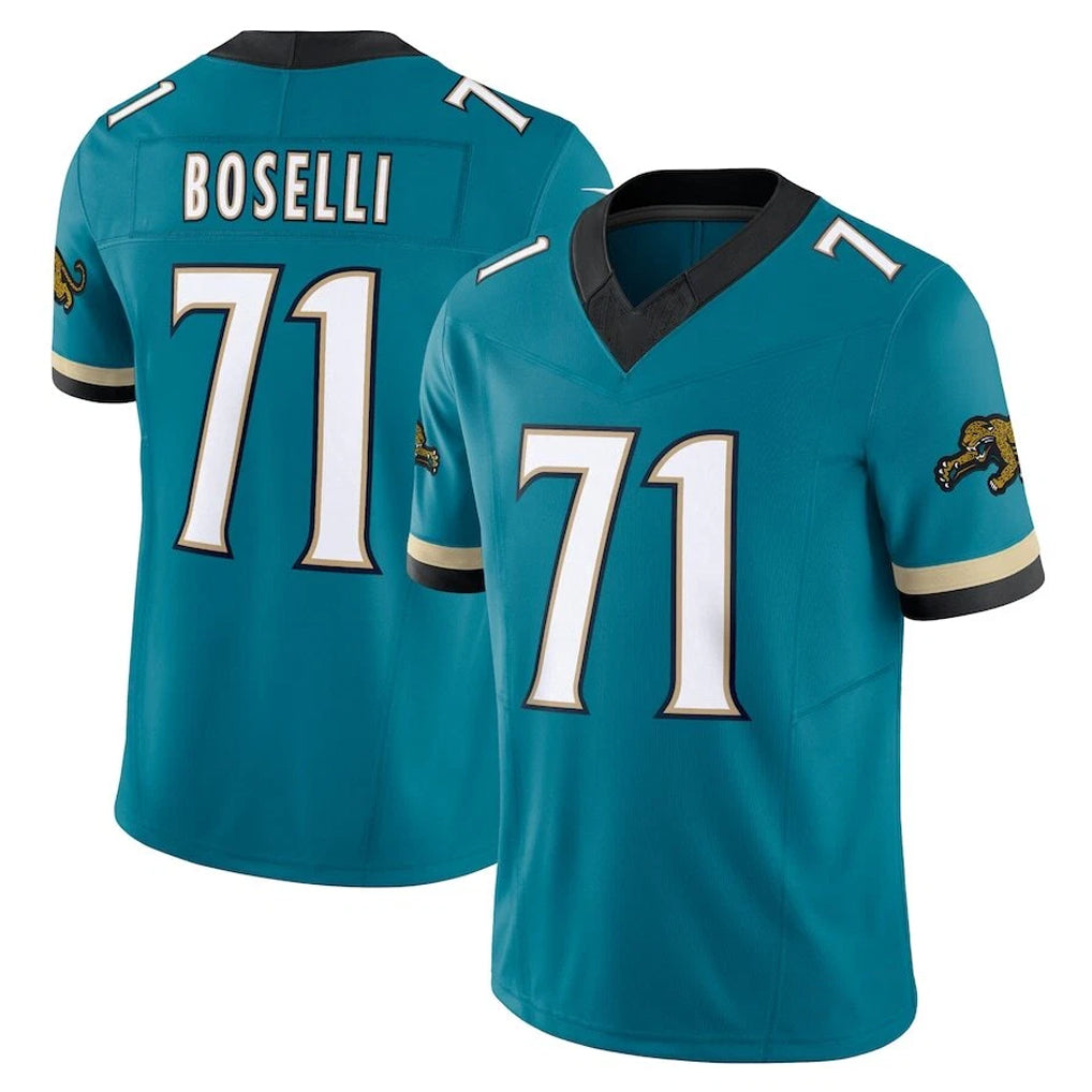 Elroe J.Jaguars #71 Tony Boselli?Player Teal Prowler Throwback Vapor F.U.S.E. Limited Home Game Stitched Jerseys