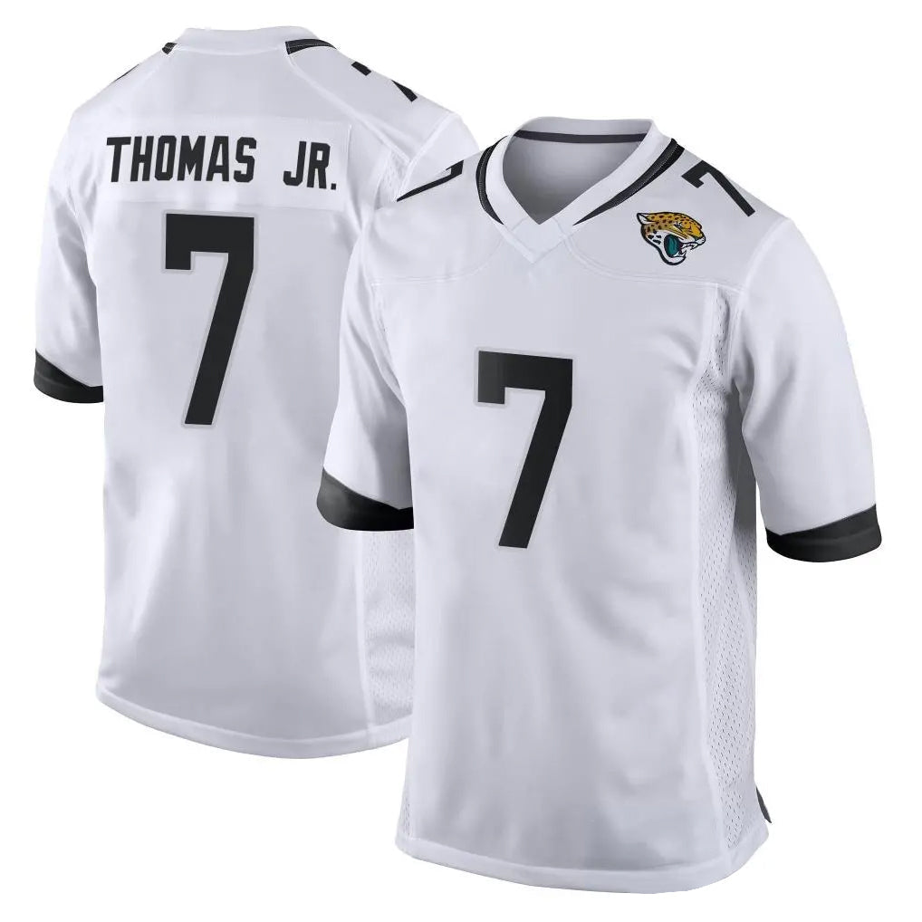 Elroe J.Jaguars #7 Brian Thomas Jr. Player White Home Game Stitched Jerseys