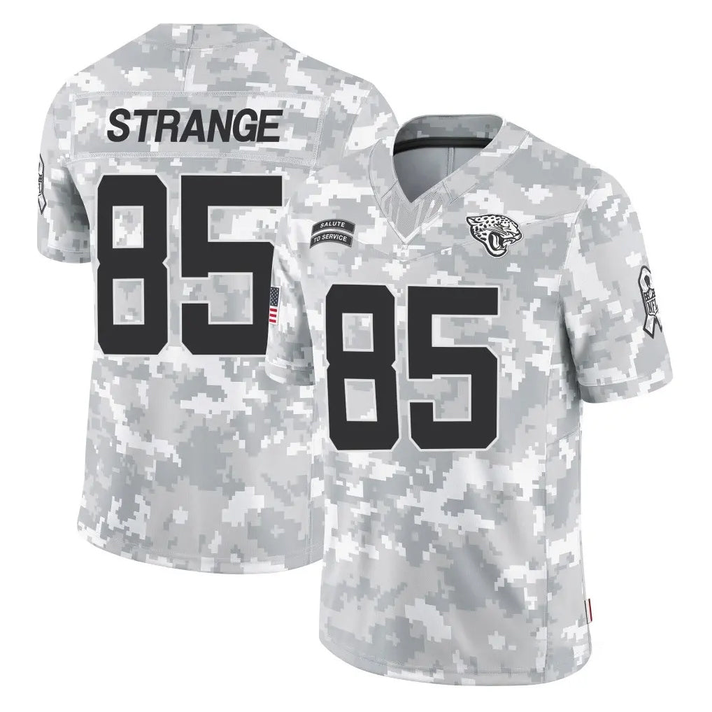 Elroe J.Jaguars #85 Brenton Strange Player Arctic Camo Salute To Service Limited Game Stitched Jerseys