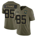 Elroe J.Jaguars #85 Brenton Strange Player Olive 2025 Salute To Service Limited Game Stitched Jerseys